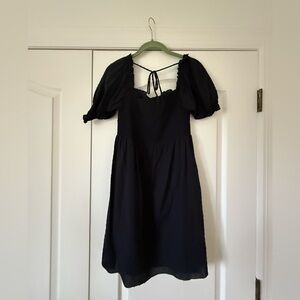Hill House The Athena Nap Dress - Sheer Black Swiss Dot